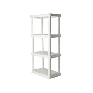 4 TIER SHELF 14X22X48" SOLID WHITE 4 TIER SHELF 14X22X48" SOLID WHITE